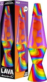 Lava Lamp 14.5" Flowing Colour Original Motion Lamp Orange Purple