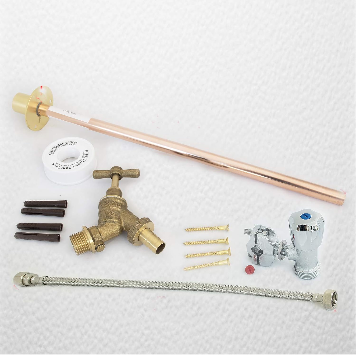 OUTDOOR GARDEN DIY TAP KIT SELF CUT DIY Fit Brass Amazon.co.uk Garden
