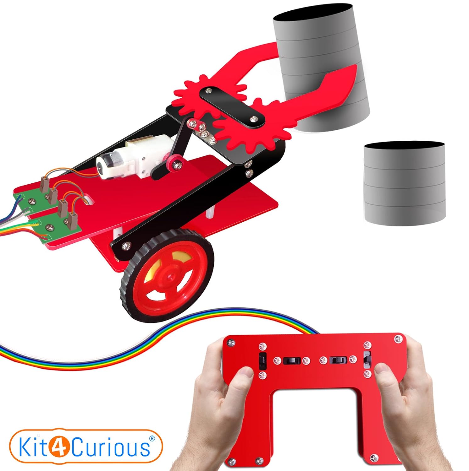 remote controlled pick & place robotic vehicle
