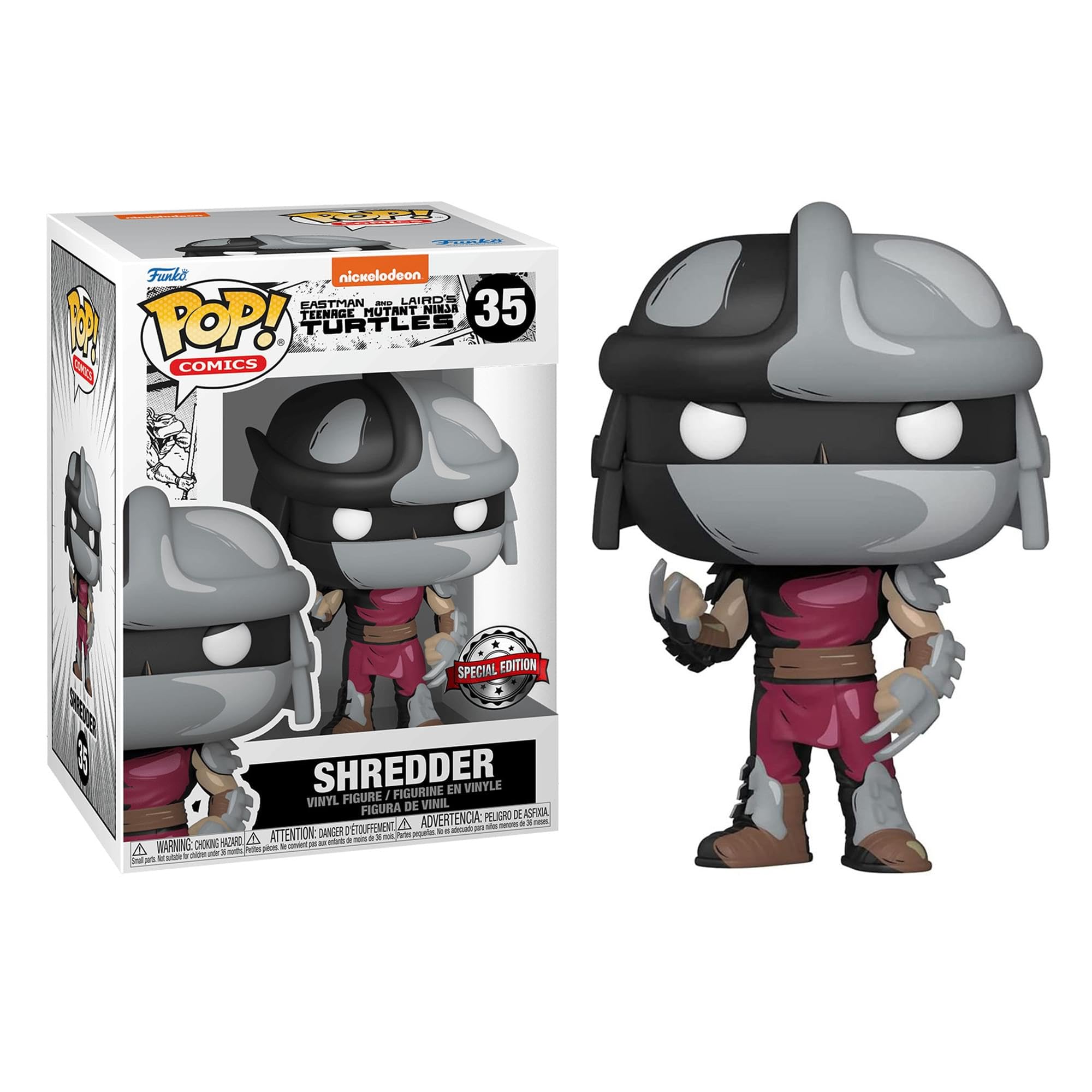 TMNT POP COMICS SHREDDER PX VINYL FIGURE W/B&W CHASE