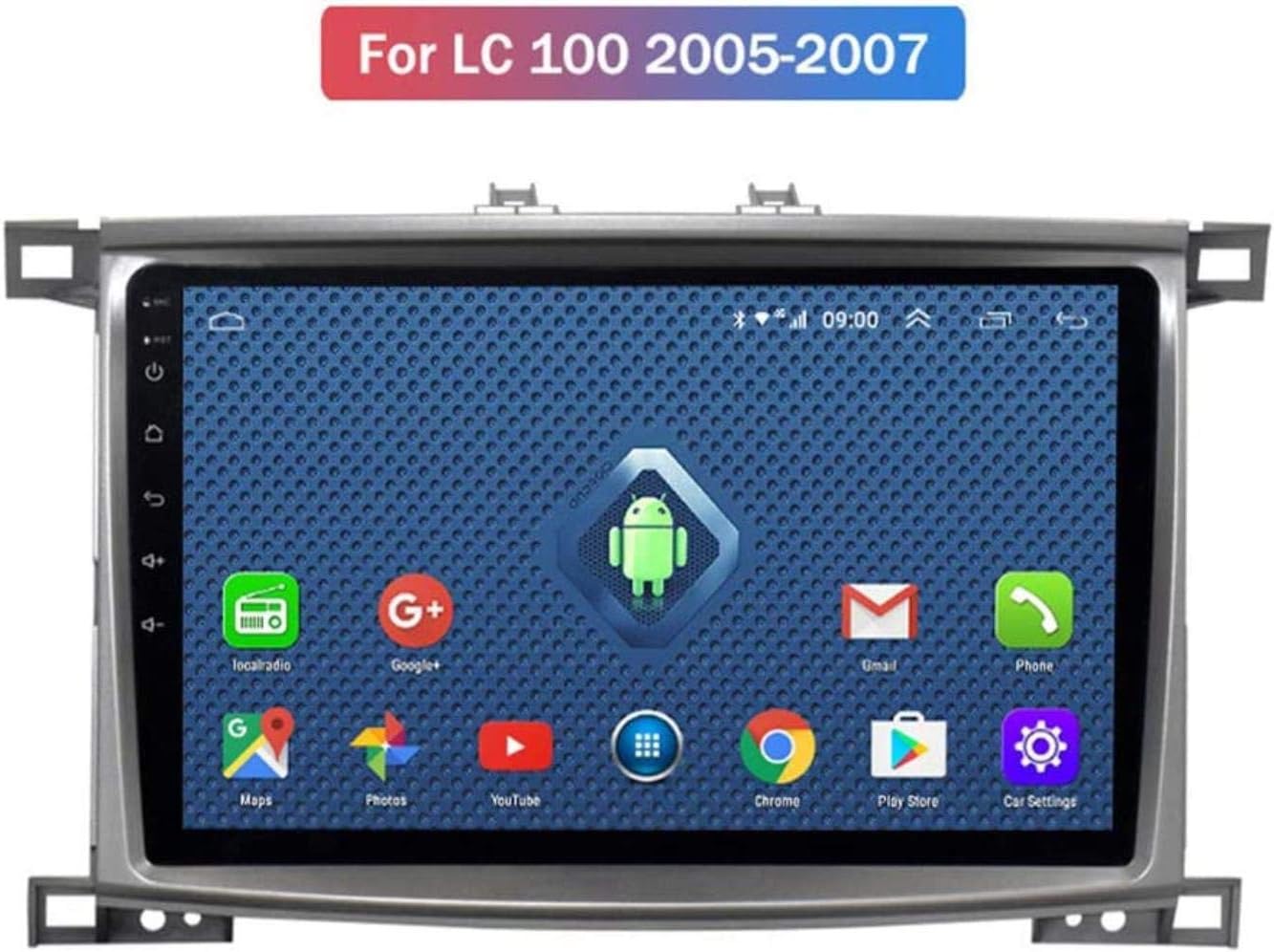 Car stereo Android 8.1 Car Navigation System dashboard for Toyota Land Cruiser 100 2005 to 2007 Supports Bluetooth + CD WiFi USB car steering wheel control,Option 1,4G+WIFI,1+16G