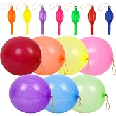 RUBFAC Punch Balloons, Birthday Balloons Party Favors For Kids, 36Pcs Thickened Heavy Duty Neon Punching Bouncy Ball for Party Goodie Bag Stuffers Exciting Outdoor Play Supply