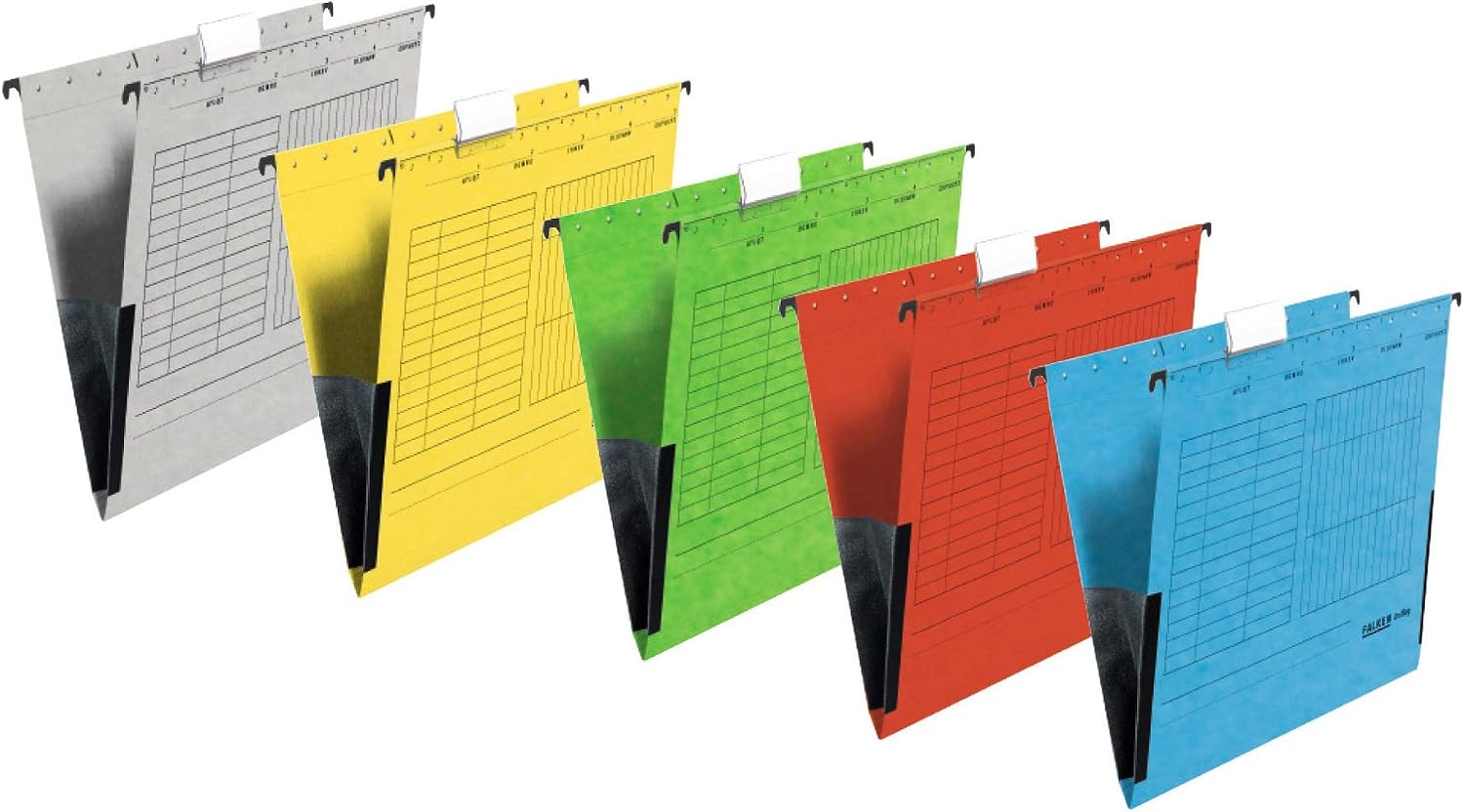 Exacompta, Ref 80002561001F, FALKEN, UniReg Suspension Files with Linen Edge Protectors, Suitable for A4 Documents - Image 4