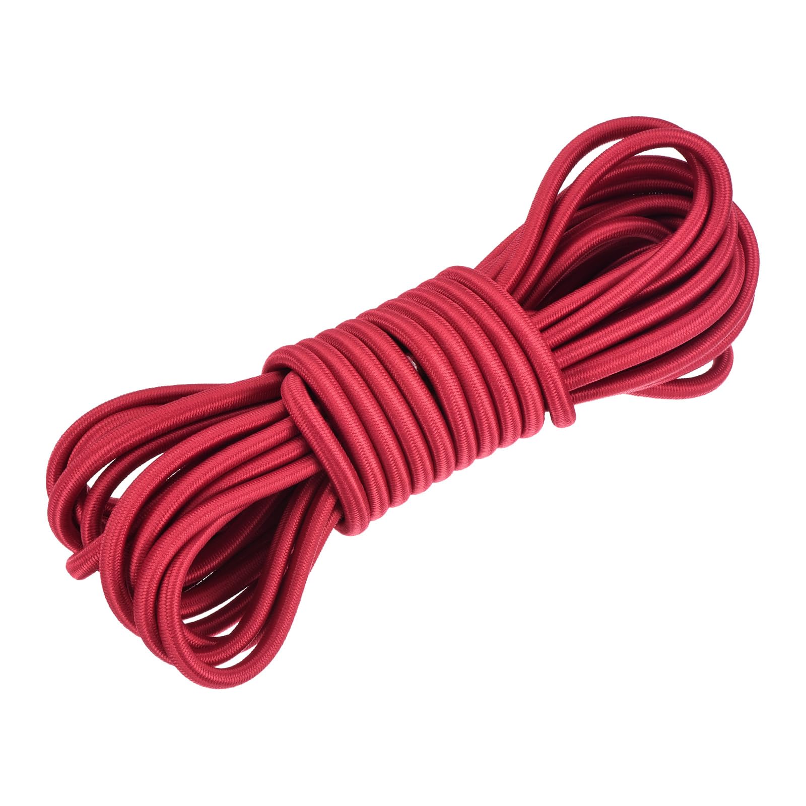 DMiotech 6mm Shock Cord, 7.6 M Red Bungee Cord Tent Pole Shock Cord Round Elastic Kayak Rope Stretch String Marine Grade Heavy Polyester for DIY Projects Tie Downs