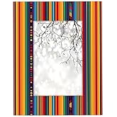 Mintoprints Cinco De Mayo 4x6 Picture Frame, Mexican Colorful Stripes Wood Photo Frame for Table Top Display Horizontal Display or Wall Mounting Vertical Picture Frame