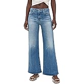 AG Adriano Goldschmied Women's Saige Mid Rise Wide Leg Jeans
