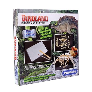 Ovitop Ausgrabungsset Dinosaurier Fossil Graben Entdeckung Spielzeu Ideal für Kinder Pädagogische und Geschenk-Stegosaurus