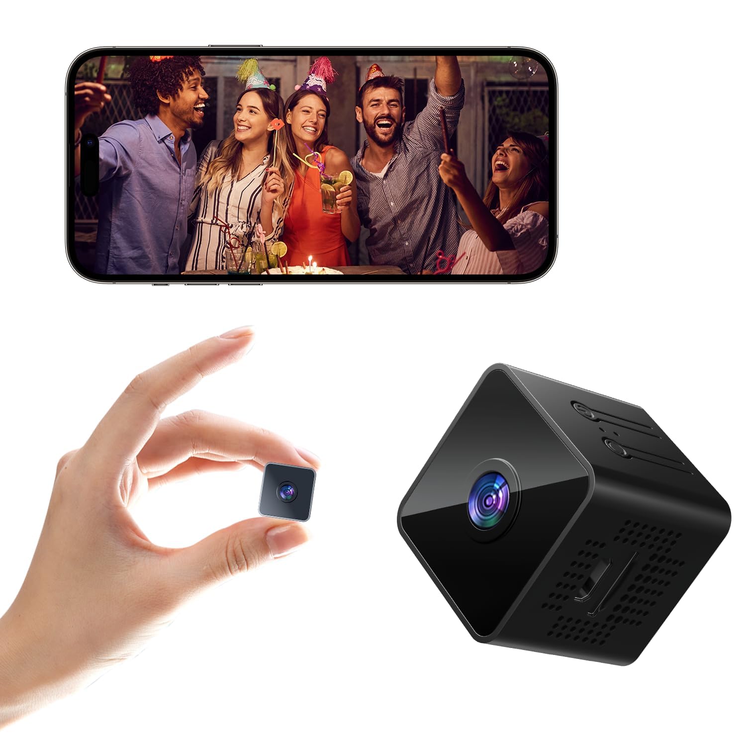 Mini Hidden Camera 1080P WiFi Wireless - Indoor Security Camera With Night Vision For Pets & Baby Monitoring
