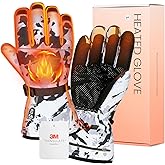 SURGOAL Heated Gloves for Men Women, 7.4V Battery Rechargeable with 2.5-Hour Fast Charging, Waterproof Electric Heated Ski Glove for Work, Fishing, Hunting, Motorcycle, Skiing