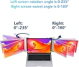 Zunate Triple Portable Monitor 15.4" Full HD 1080P IPS Laptop External Screen view 5