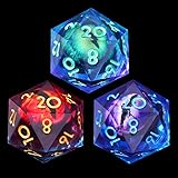 YEMEKO 3Pcs D20 Dargon Eye 22mm Liquid Core DND