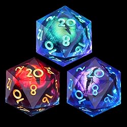 YEMEKO 3Pcs D20 Dargon Eye 22mm Liquid Core DND