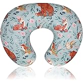 TANOFAR Nursing Pillow Covers, Bear Breastfeeding Pillow Cover for Baby Boys & Girls, Woodland Nursing Pillow Case for Newborn, Soft Fabric Fits Snug On Infant, Washable & Breathable