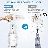 WWVVPET Pet Nail Grinder with LED Light 2 Grinding Heads 2 Speed Quiet view 3