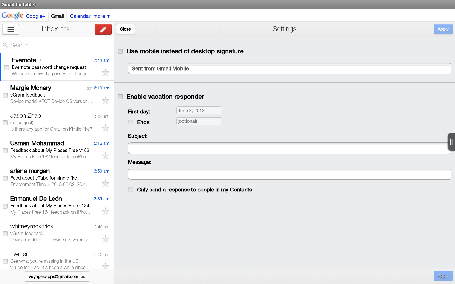 Tab for Gmail FREE (Kindle Tablet Edition) Appstore for