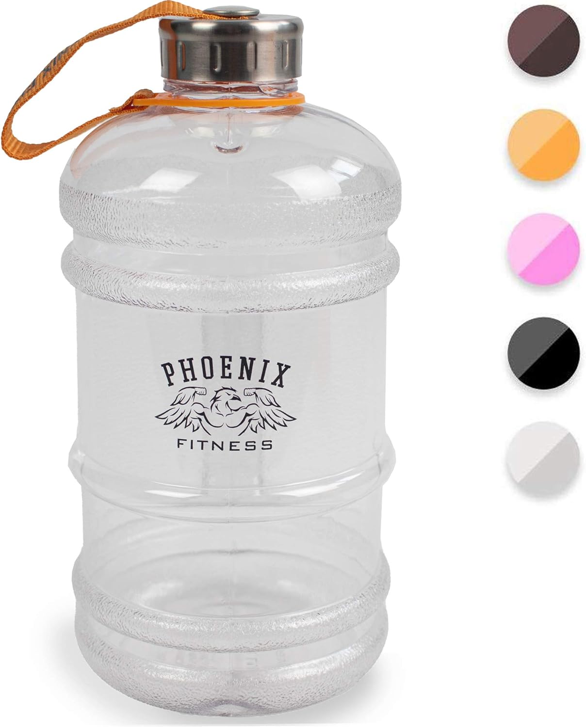 Phoenix Fitness Water Bottle, 2L Drinks Bottle with Leakproof Cap and Carry Strap, Lightweight Bottle for Sports Gym & Travel