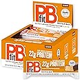 PBfit Salted Caramel Peanut Butter Protein Bars, 22g Protein, Gluten Free, Vegan, Plant-Based 40-30-30 Macros, 2.47 Oz (Pack of 12)