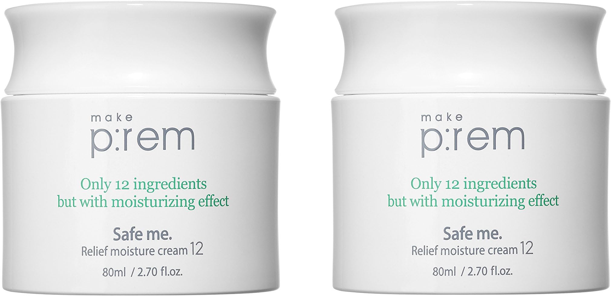 Make p:rem Safe me. Relief moisture cream 12 x 2ea (2 pieces). Made in Korea