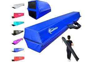 MARFULA Balance Beam - Folding Floor Gymnastics Equipment for Kids, Non Slip Base - 6 FT to 10 FT for Home Gym Use