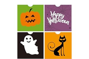 iFUNow 72 Pack Halloween Bags - Goodie, Candy, Treat, Goody, Party Favors & Trick or Treat Bags for Parties