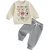Murnouche Toddler Baby Boy Clothes Fall Winter Outfits Long Sleeve Sweatshirt Casual Pants Set