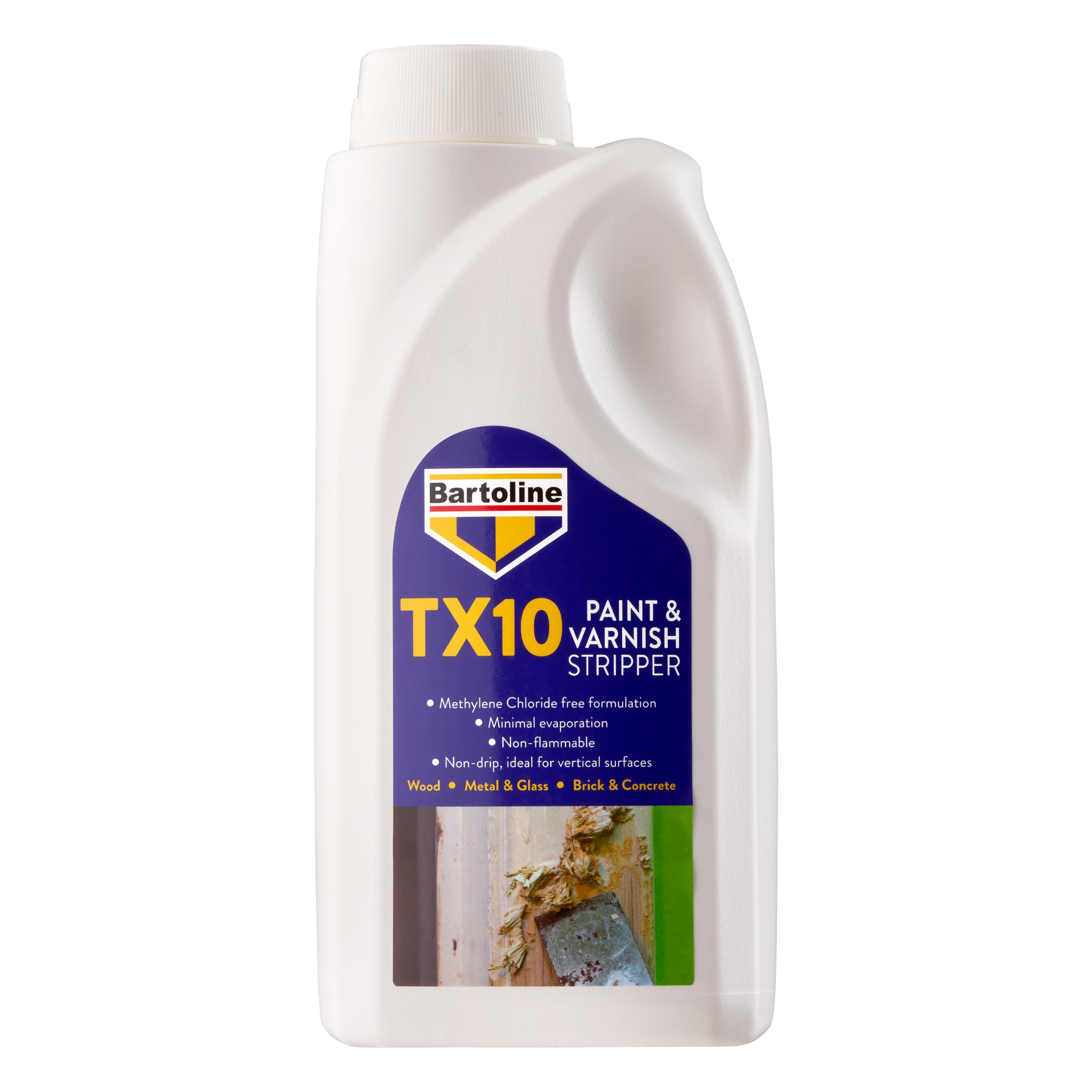Bartoline TX10 Paint and Varnish Stripper 1L โ Extra Strong, Non-Caustic Paint Remover for Wood, Metal & More