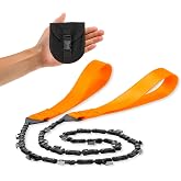Loggers Art Gens Pocket Chainsaw 24"-31"Two-sided Teeth,3X Faster with Cutting Blade ON Every Link,Best Compact Folding Hand Saw Tool for Survival Gear,Camping,Hunting