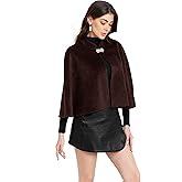 XINMAIKE Short Cape for Womens Winter Warm Shawl Wraps Cardigan Dressy Cloak for Party