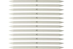 Creative Mark Blending Stumps - Solid Double-Ended Pointed Blending Stumps Made With Soft Gray Paper Easily Sharpened or Sand