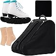 Ylinge 4 Pcs Skating Bag Set Ice Skate Blade Covers Towel Ankle Bone Protection for Boots Skate Large Skate Bag Quad Skates Inline Skate and Most Roller Skate Accessories