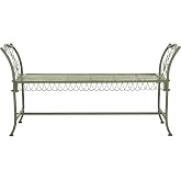 Safavieh Outdoor Collection Jovanna Antique Green 2 Seat Bench