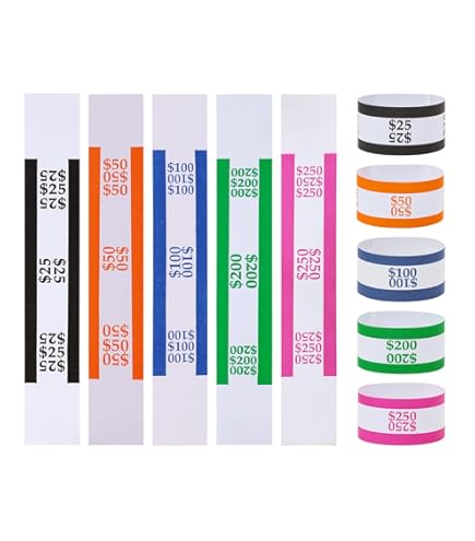 Natural Kraft Saw-Tooth Currency Bands For $25 Bills - Pack Of 10,000 (7.5" X 1.25")