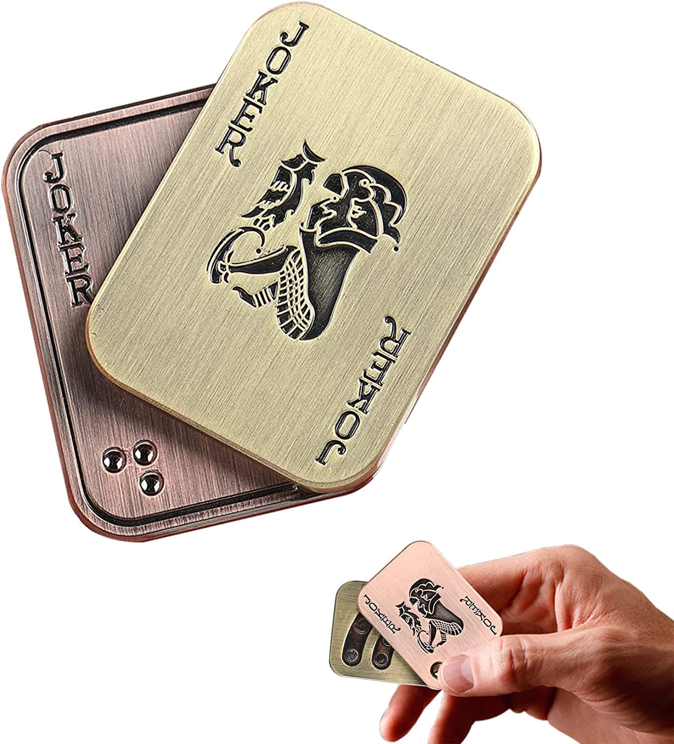 Magnetic Metal Fidget Toys, Adult Coin Fidget Toys, Metal Poker Hand Spinner Fidget Toy, Magnetic Blocks Adult Fidget Slider, Haptic Decompression Sensory Cube Casual Toys for Anxiety Stress Relief