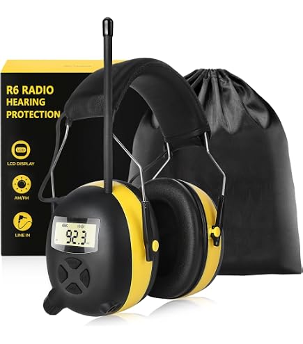 Fm Sans Fil UMUTOO Auriculares Con Radio FM, Auriculares Supraurales Recargables, Auricular FM Digital, Orejeras Radio Plegables Con Entrada AUX Para Cortar La Hierba, Hacer Jogging Y Caminar Casque Radio