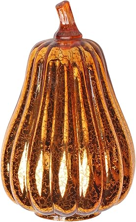 Amazon.de: N/H Glas Kürbis Lichter Herbst Dekor, batteriebetriebene LED