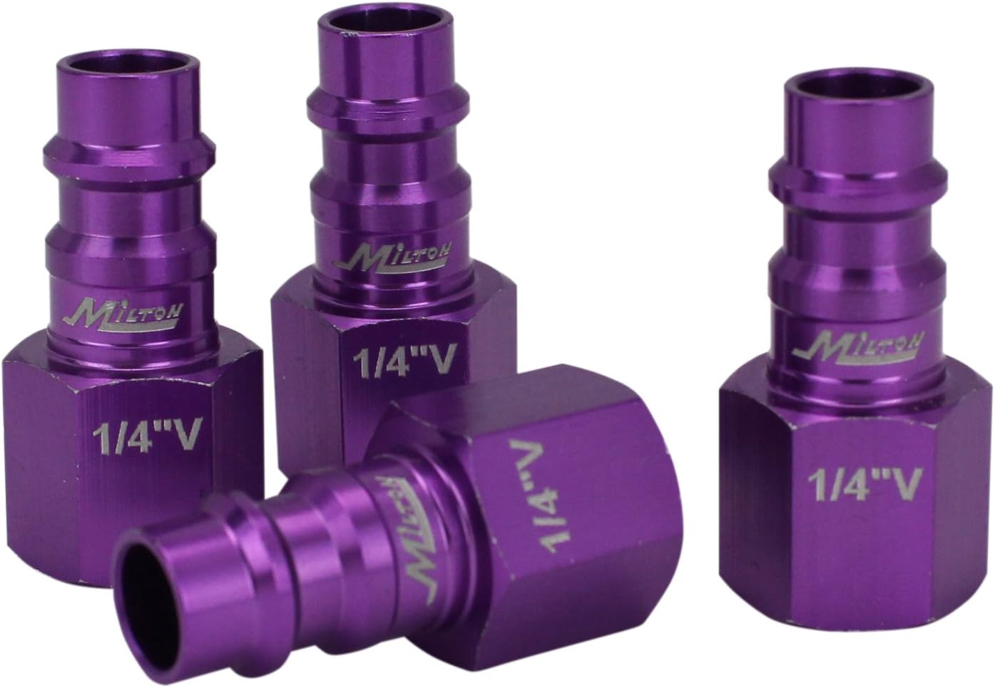 ColorFit by Milton HIGHFLOWPRO S-314VKIT Coupler & Plug Kit - (V-Style, Purple) - 1/4" NPT, (14-Piece) - - 