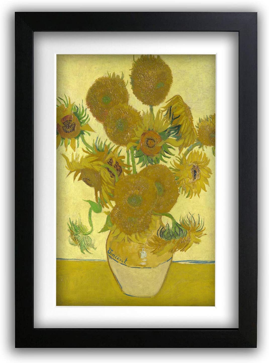 HWC Trading A3 FR Sunflowers by Vincent van Gogh this Famous Gallery Artwork Painting Makes an Excellent Gift or Decorative Piece for any Home - A3 Framed