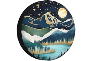 TGKBRMEA Spare Tire Cover for RV Camper Trailer Mountain Natural Scenery, Weatherproof Universal Wheel Cover for RV Travel Trailer Camper Truck 15inch