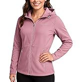 Reebok Womens Softshell Jacket - Super Soft Woven Wind Resistant Womens Fleece Jacket for Golf Running Gym Workout Hiking