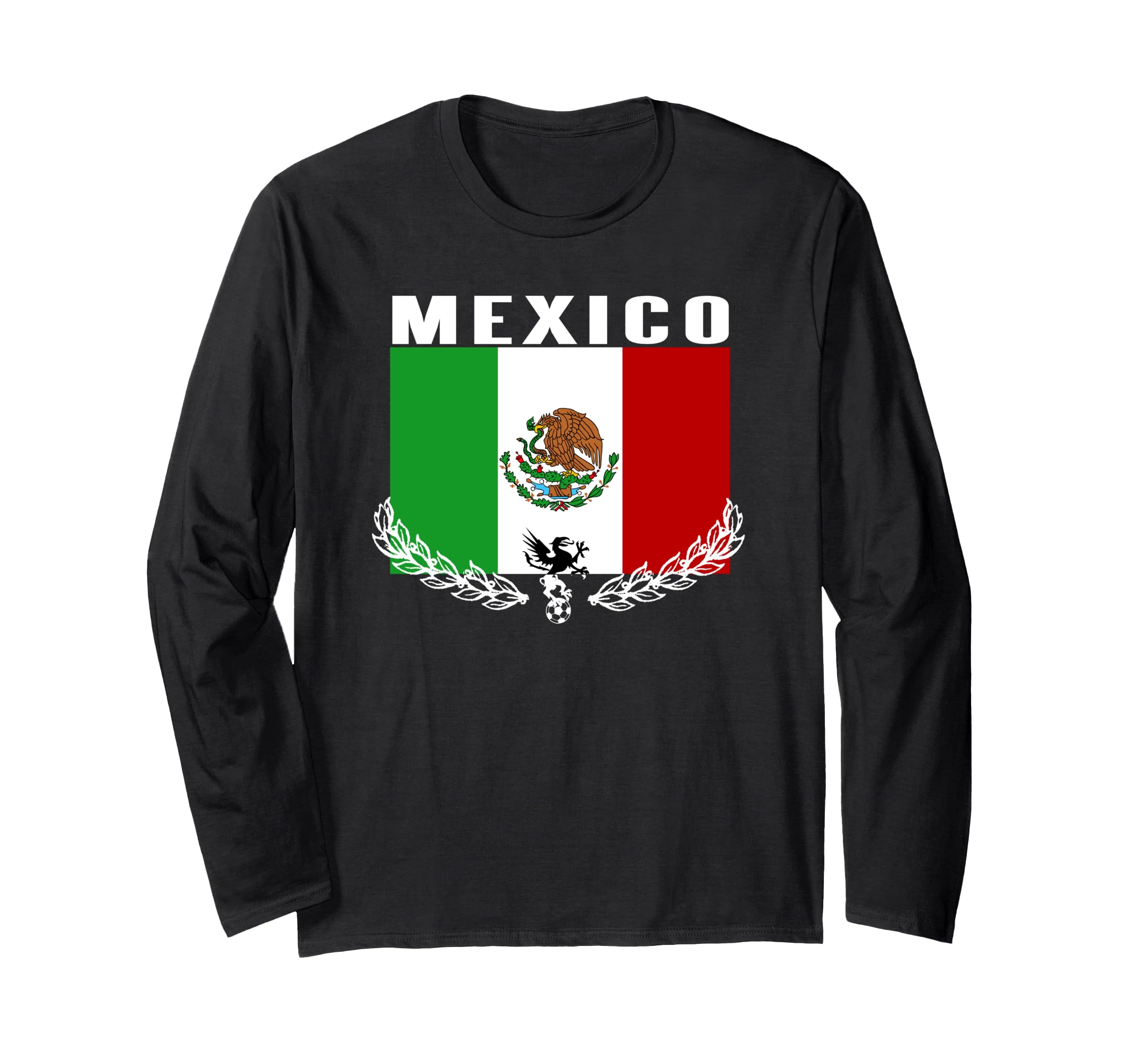 Mexico Large Flag Long Sleeve T-Shirt