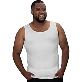QORE LOGIQ Gynecomastia Compression Shirts for Men | Men's Compression Tank Top to Hide Fat, Tummy Control, Sleeveless Slimming Undershirts, Body Shaper for Men, Big and Tall