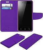ACM Mobile Leather Flip Flap Wallet Case Compatible with Lenovo Vibe Shot Mobile Cover Purple