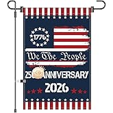 12X18INCH 250th Anniversary USA 1776-2026,Happy 250th Birthday Garden Flag Patriotic Signs Hanging Decor Outdoor Yard Decor (BL2)