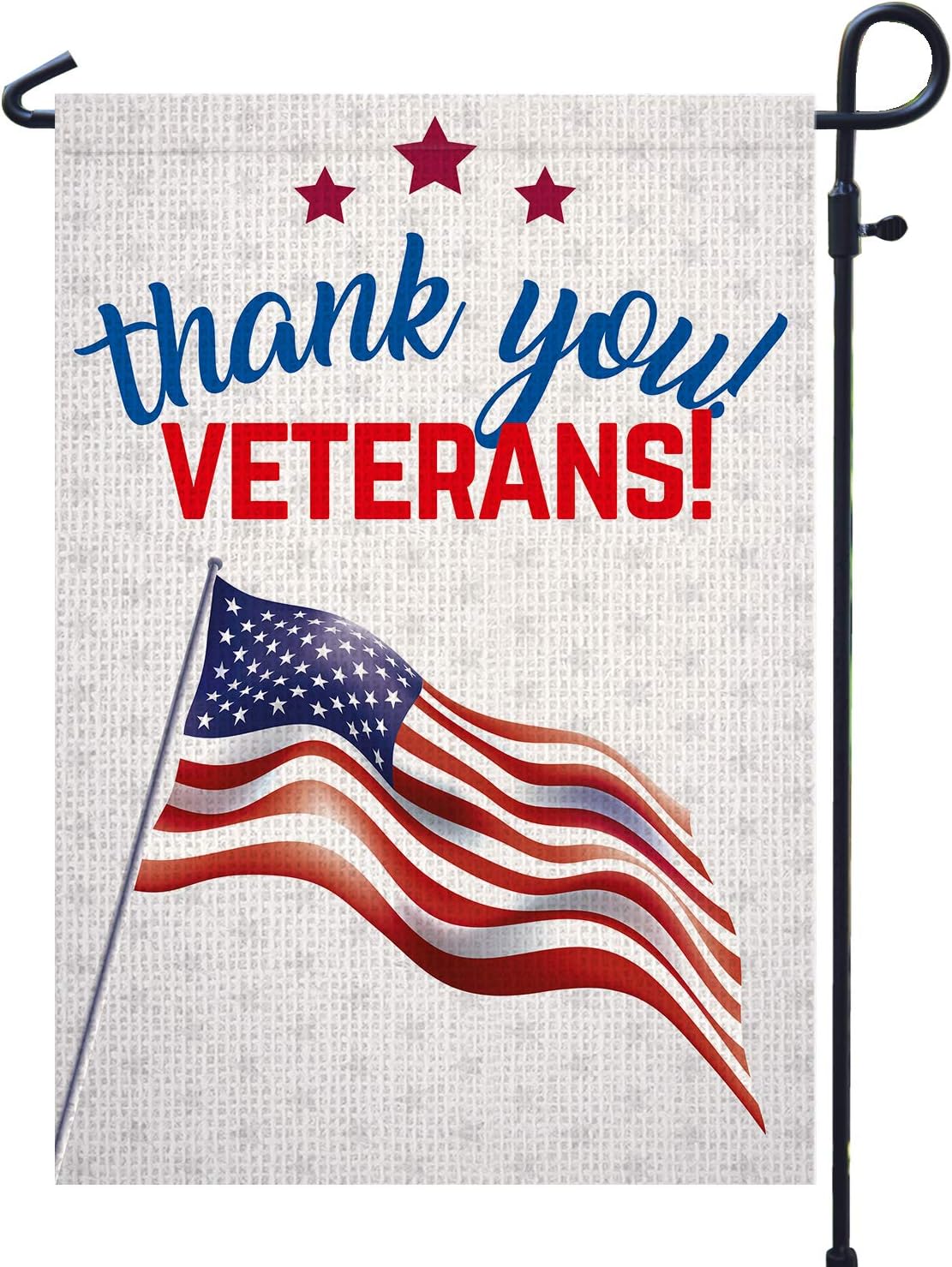 Flags - PAMBO Thank You Veterans Memorial Day Garden Flag | Vertical Double Sided Outdoor & Yard Flag for Patriotic Flag, November Veterans Day Decoration 12.5