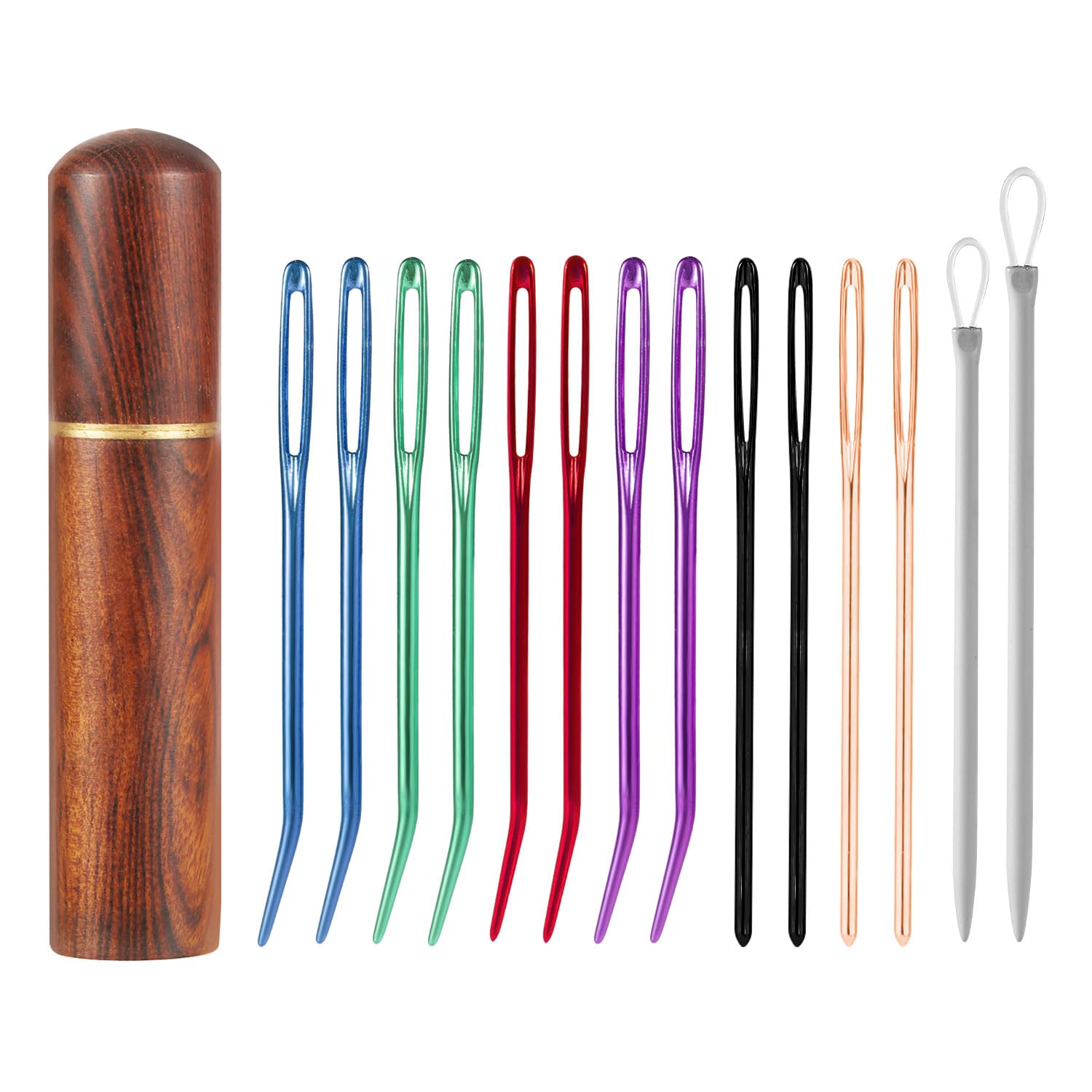 Large Eye Sewing Needles Set, Darning Yarn Sewing Thick Wool Needle Sharp Tapestry Needles Tapestry Needle Bent Needles Hand Knitting Needles Bent Tip Yarn Needles for Hand Knitting