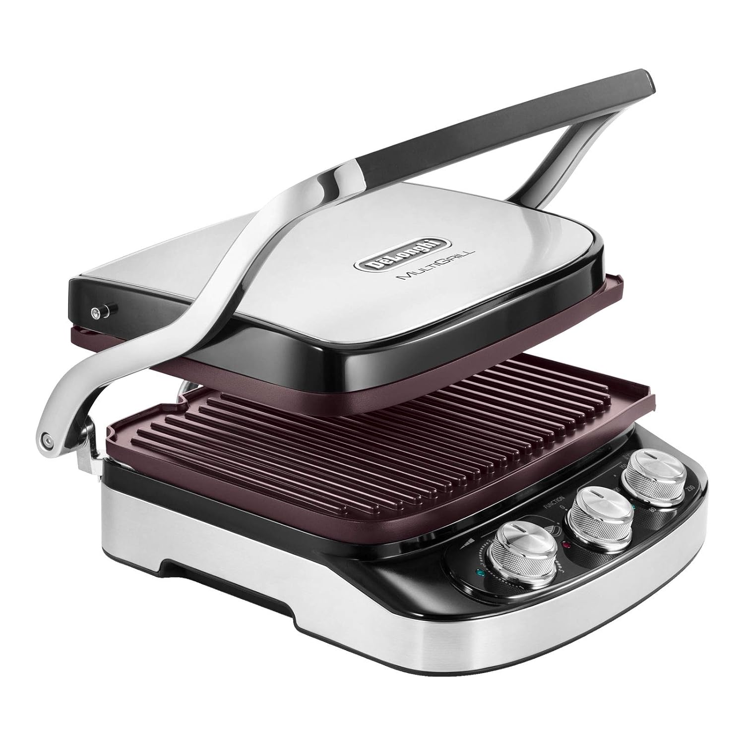 Stahl/schwarz DeLonghi 0179415016 Contact Grill Elektrische Tischgrills