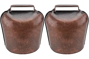 HEALLILY 2pcs Cow Horse Sheep Grazing Copper Bells Cattle Farm Animal Copper Loud Bronze Bells L