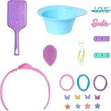 Barbie Styling Head with 20+ Hair Accessories Color Change Clips JFG81 Blonde view 3