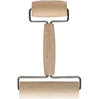 Mrs. Anderson’s Baking Double Dough Roller, Wood, 7-Inches x 4.5-Inches