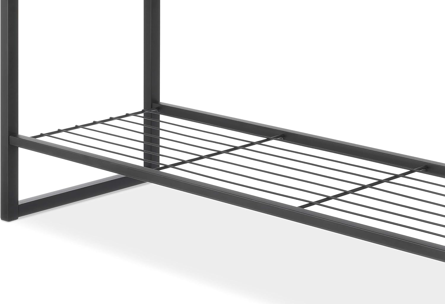 Whitmor Modern Industrial Entryway Bench w/Shoe Storage, Brown: Home & Kitchen